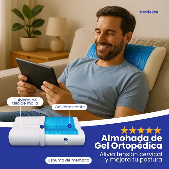 GelSleep® Almohada de Gel Ortopédica