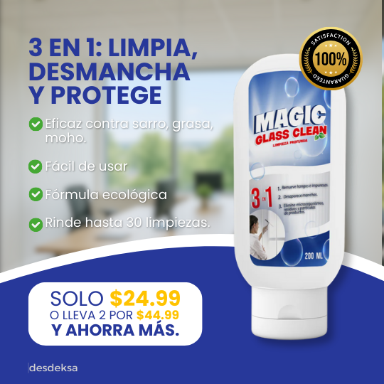MagicGlass® Desmanchador de Vidrios