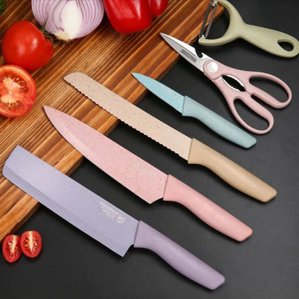 Cocina con Amor y Diversión 🔪 Set de Cuchillos de Colores
