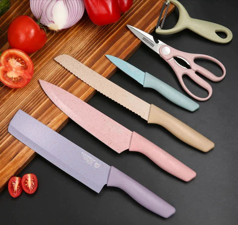 Cocina con Amor y Diversión 🔪 Set de Cuchillos de Colores
