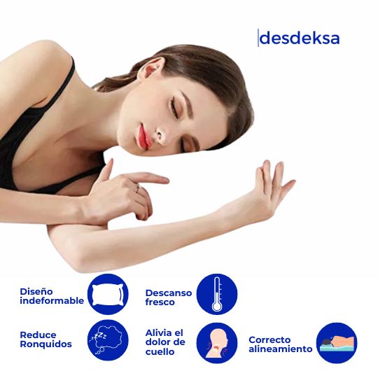 Alineación perfecta de la Cervical 🛌 Almohada de Gel Ortopédica