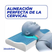 Alineación perfecta de la Cervical 🛌 Almohada de Gel Ortopédica