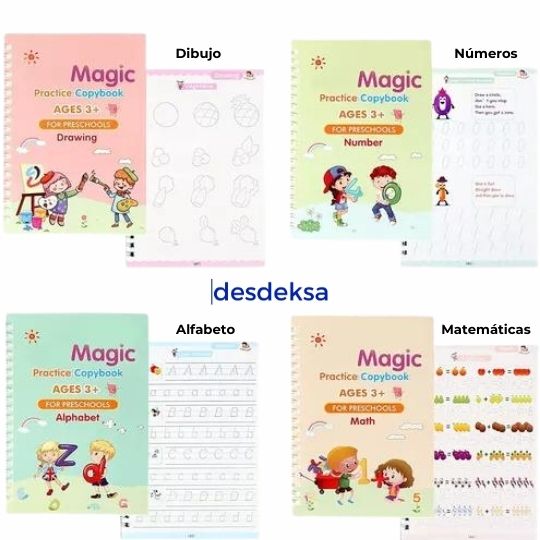 Jugar y aprender sin pantallas es posible 📔 Set de 4 cuadernos de caligrafía