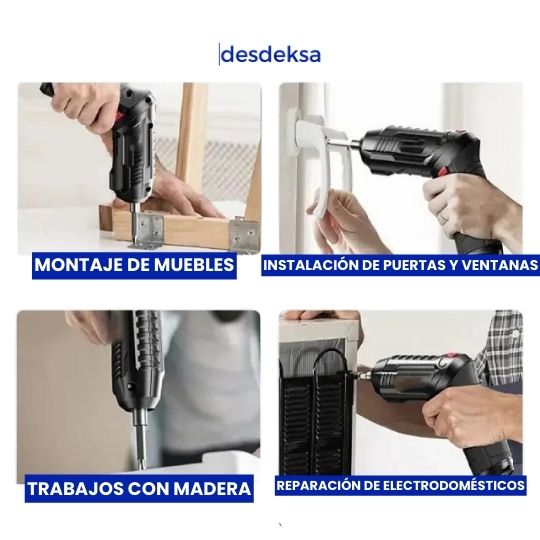 Todo lo que necesitas, en una herramienta 🔩 Drill eléctrico recargable