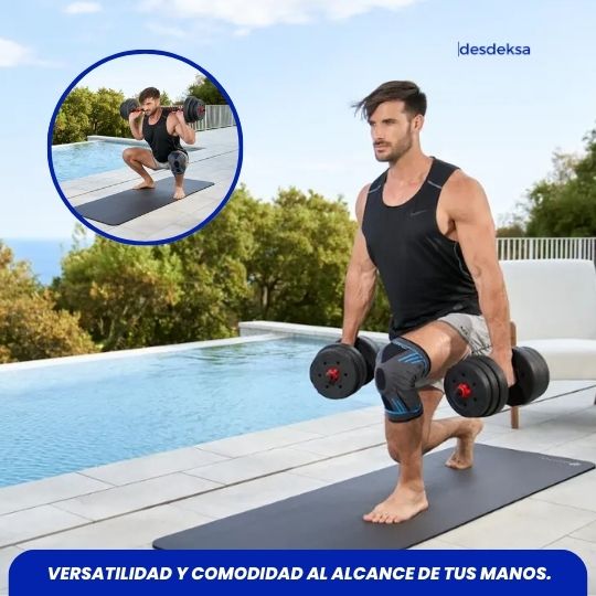 Kit de mancuernas 20kg 💪🏻Pack Completo tu gimnasio en casa