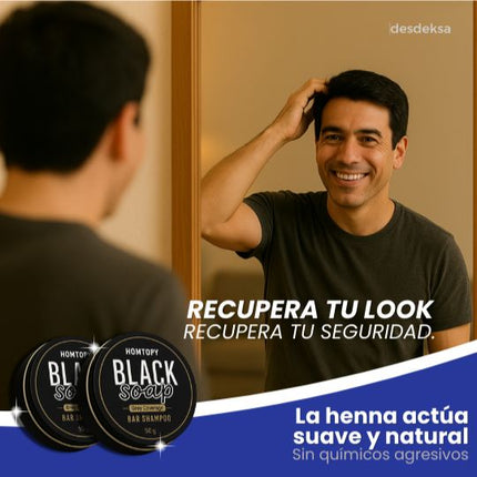 ReBlack® Duo Jabon henna anticanas