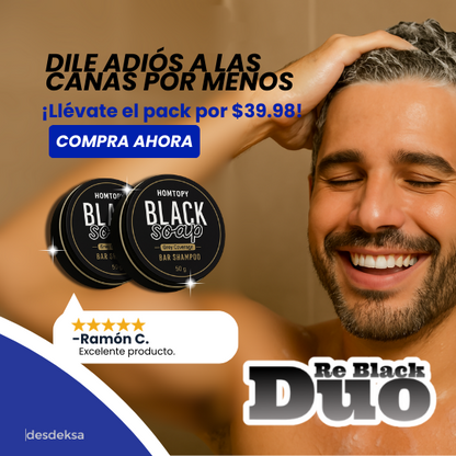ReBlack® Duo Jabon henna anticanas