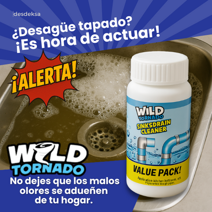 WildTornado® Destapa cañerias tornado en polvo
