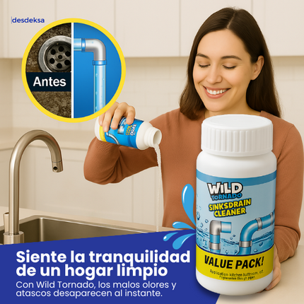 WildTornado® Destapa cañerias tornado en polvo