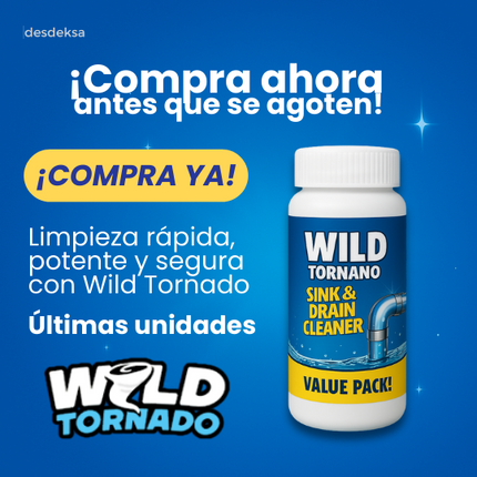 WildTornado® Destapa cañerias tornado en polvo