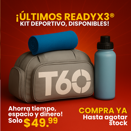 ReadyX3® Kit Deportivo, Muévete como  quieres, entrena donde quieras