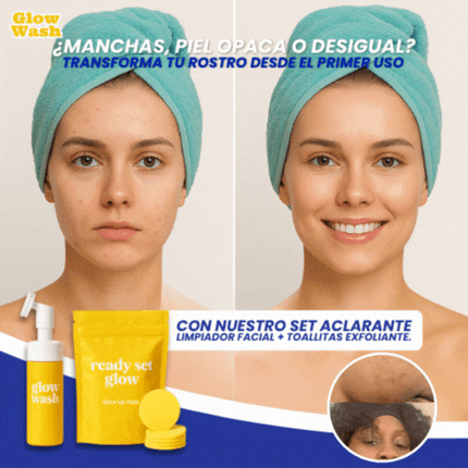 SkinGlow™ Set aclarante a base de cúrcuma y ácido kójico, Elimina manchas visibles desde el 5to día