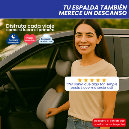 Lumbarpro™ Kit de almohadas de apoyo Lumbar y Cervical para Carros
