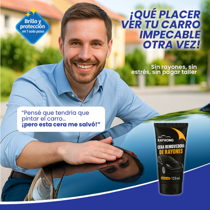 Scratches™ Cera Quita rayones | Elimina 93 % de los arañazos del auto en solo 60 segundos