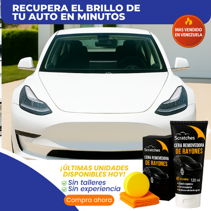 Scratches™ Cera Quita rayones | Elimina 93 % de los arañazos del auto en solo 60 segundos