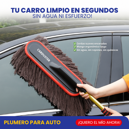 CarDuster™ Plumero para auto con hilos de algodón encerados y mango extensible