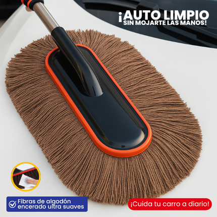 CarDuster™ Plumero para auto con hilos de algodón encerados y mango extensible