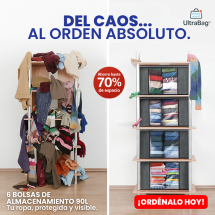 UltraBag™ | Bolsas de almacenamiento plegables - Ahorra 70% de espacio y dile adiós al desorden hoy
