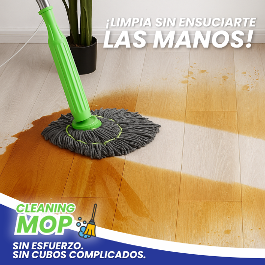 CleaningMop® Fregona autoescurrible de fibra de bambú