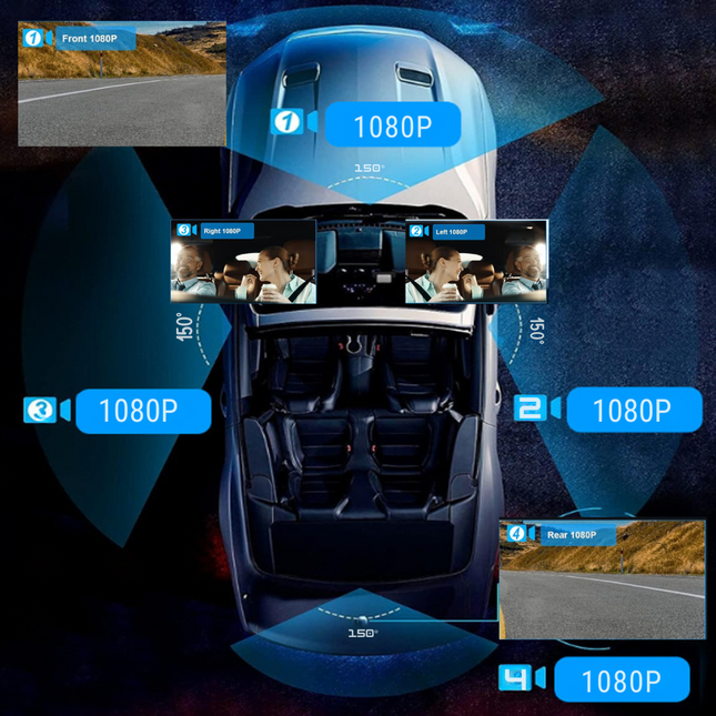 Proof360™ -Cámara de seguridad total  para tu auto