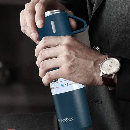 Mantén tus bebidas a la temperatura ideal 🍵 Termo Premium + 3 Tazas